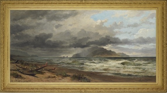 Nicholas Chevalier, Cook Straits, New Zealand, c1884