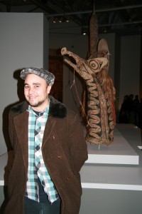 Riki Gooch, musician and producer, in the Paperskin exhibition