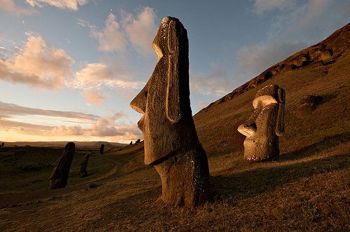 http://worldheritagesites.tumblr.com/post/4064583391/hillside-moai-rapa-nui-national-park-chile