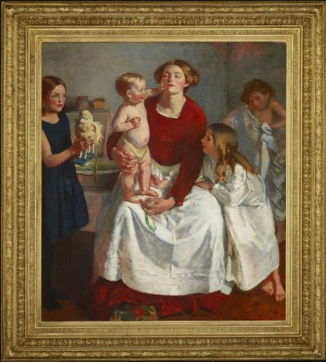 Oil painting entitled 'After the bath' by Henry Tonks