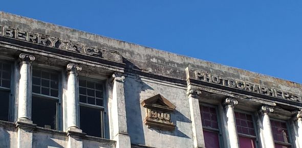 Sign on building