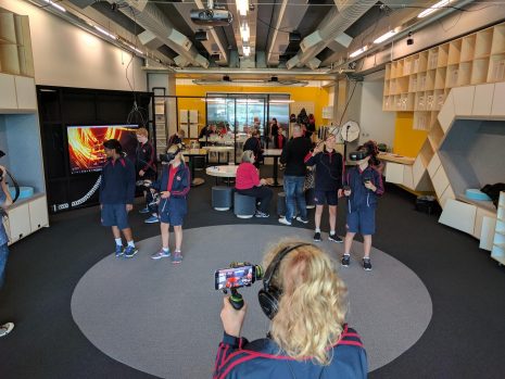 Students in the Learning Lab at Te Papa