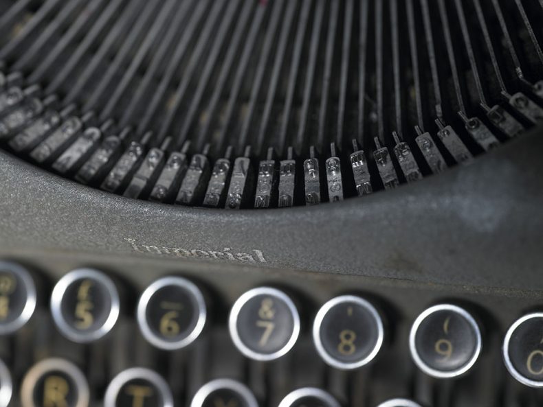 Detail of typewriter buttons