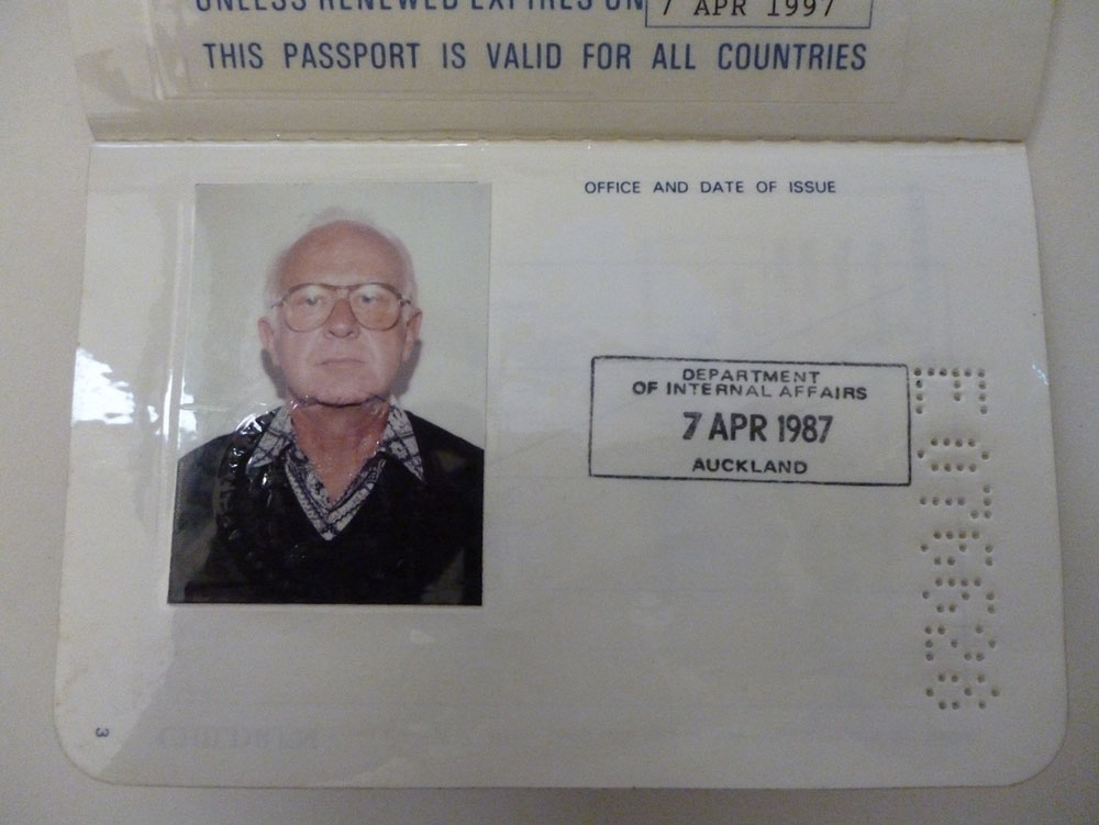 New Zealand Passport of Brian Brake