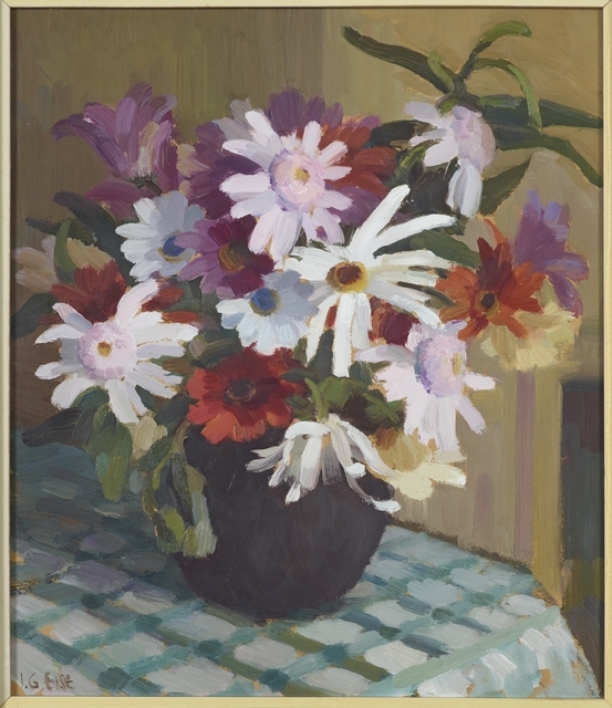 Ida Eise oil painting entitled 'Still life, flowers' from circa 1946